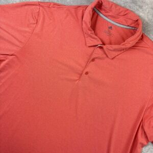 Adidas Polo Shirt Men's‎ 3XL Pink Salmon Stretch Performance Golf Preppy